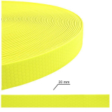 Bullyzei Leine PVC 20mm x 0,8m mit Schlaufe, Neon-Gelb